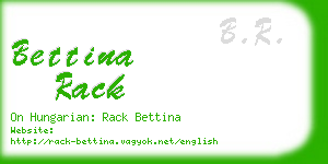 bettina rack business card